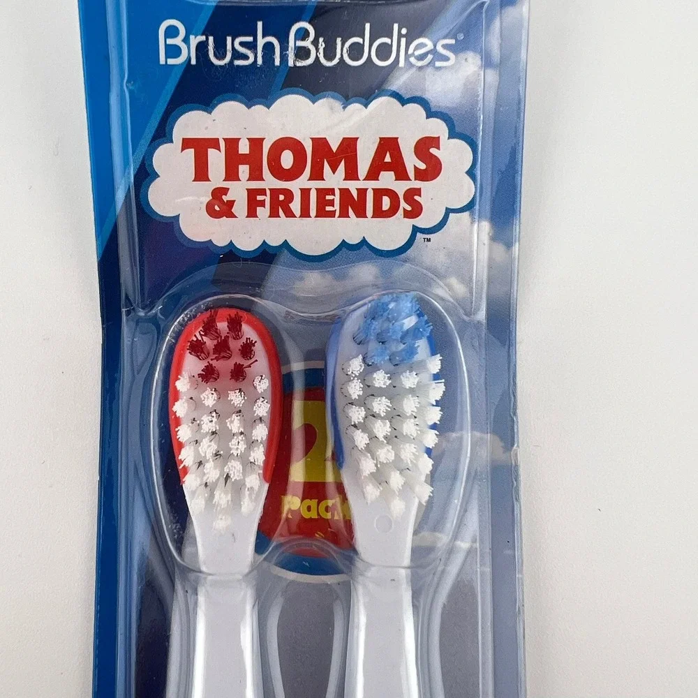 Thomas & Friends Kids Toothbrush 2 Pack Brush Buddies Red Blue Soft Bristles NIP